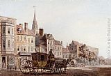 York Paintings - A Coach And Horse Entering York by William Marlow